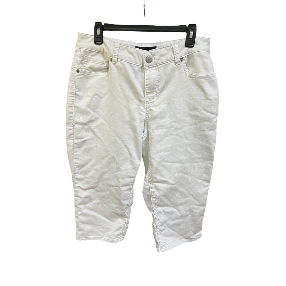 Venezia (Lane Bryant) Capris Stretchy White Denim Summer Fun and Comfort Size 14